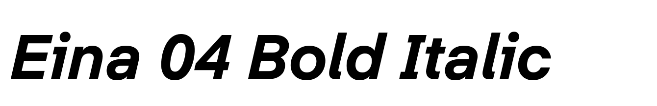 Eina 04 Bold Italic